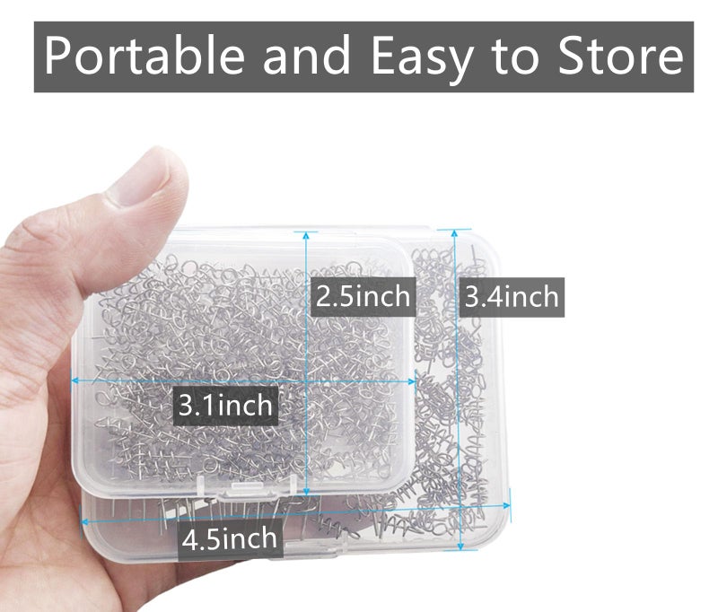 Drchoer Twist Lock Hook Centering Pin Spring for Fishing Worm Hook Soft Lure Bait Screws 150pcs/box - Length 0.6in - Image 4